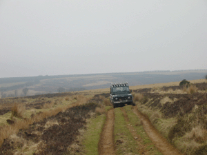 Land Rover Defender on Exmoor