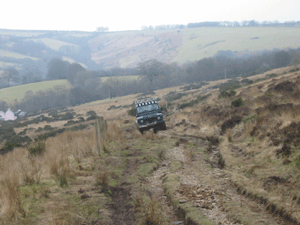 Land Rover Defender on Exmoor