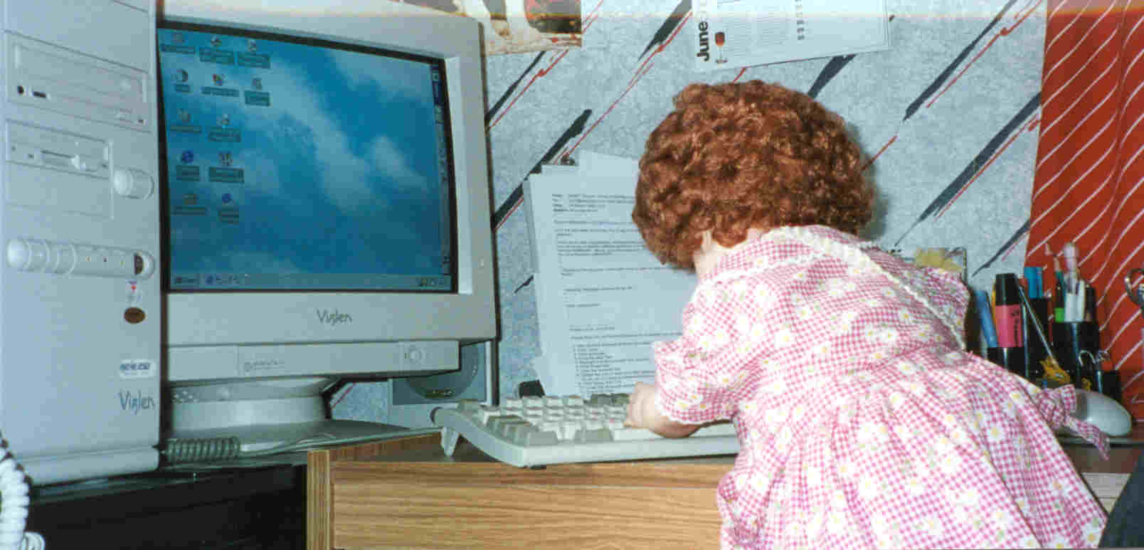 Picture of Susie using the computer